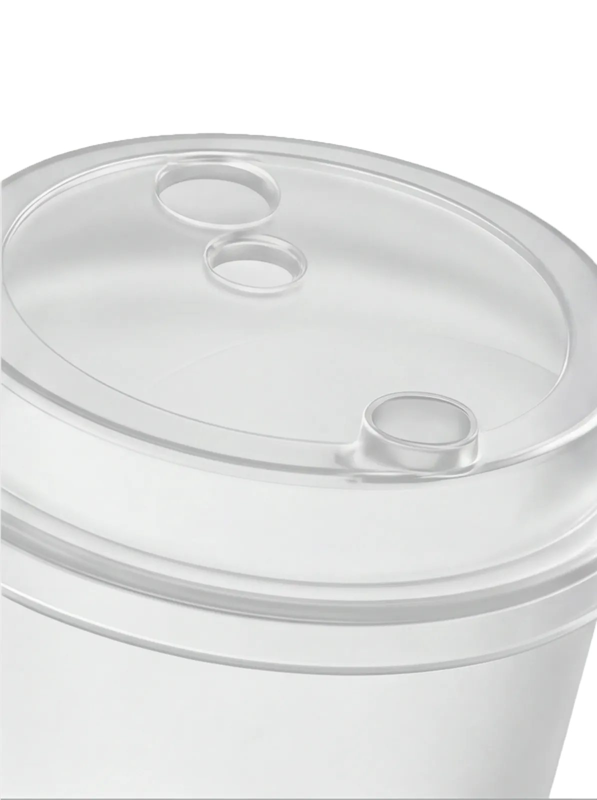 Disposable cup Capped & ready, F · snap-fit lid